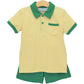 Trotter Street Archie Short Set--Yellow Stripe/Green