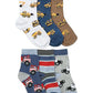 Jefferies Socks Construction Rescue Vehicles Pattern Crew Socks--6 Pair Pack