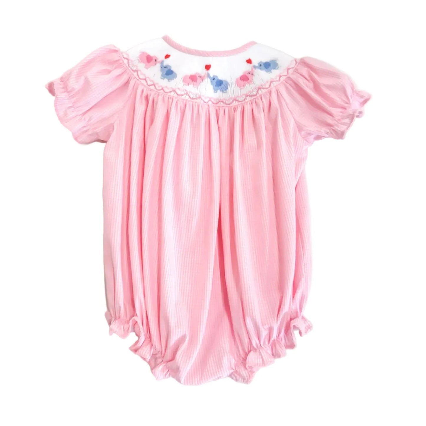 Lulu Bebe Emmie Smocked Valentine Bishop Bubble Elephant Hearts