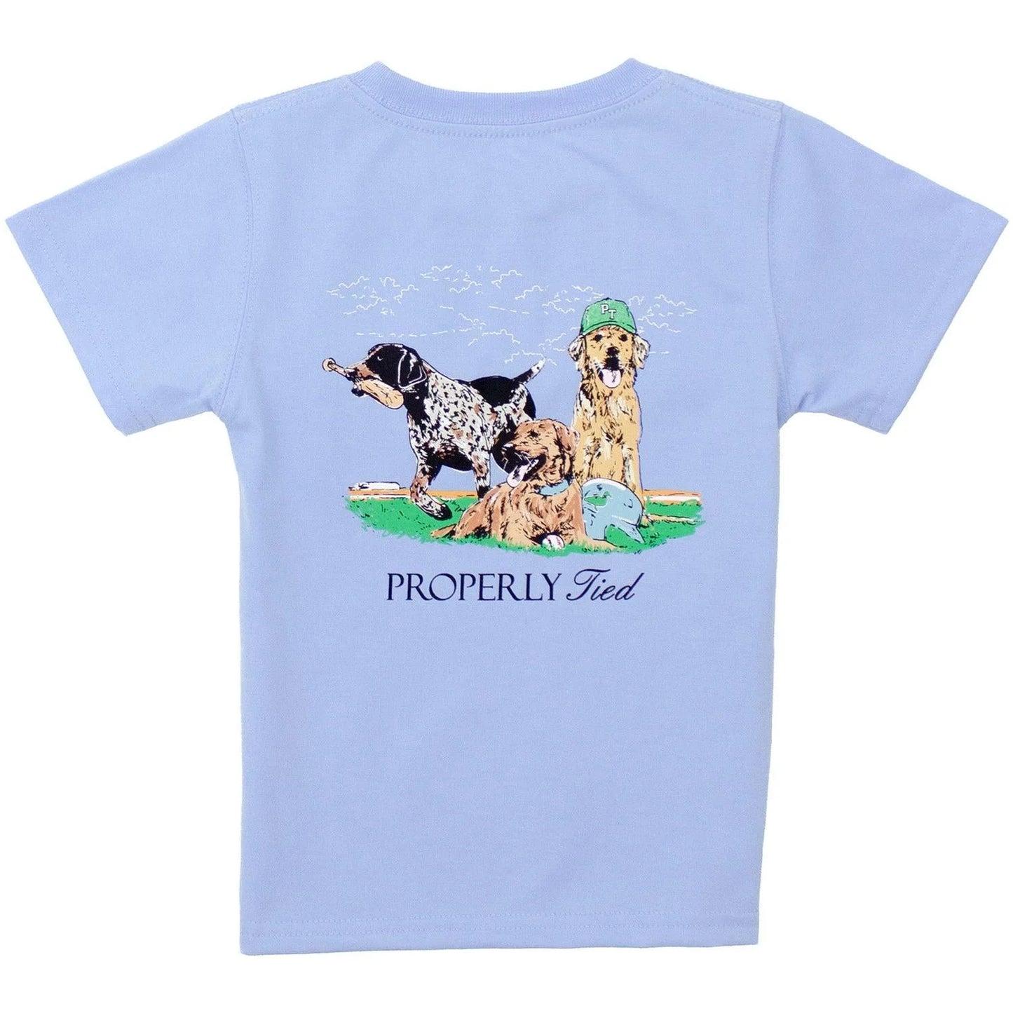 Properly Tied Baby Diamond Dogs Short Sleeve T-Shirt-- Light Blue