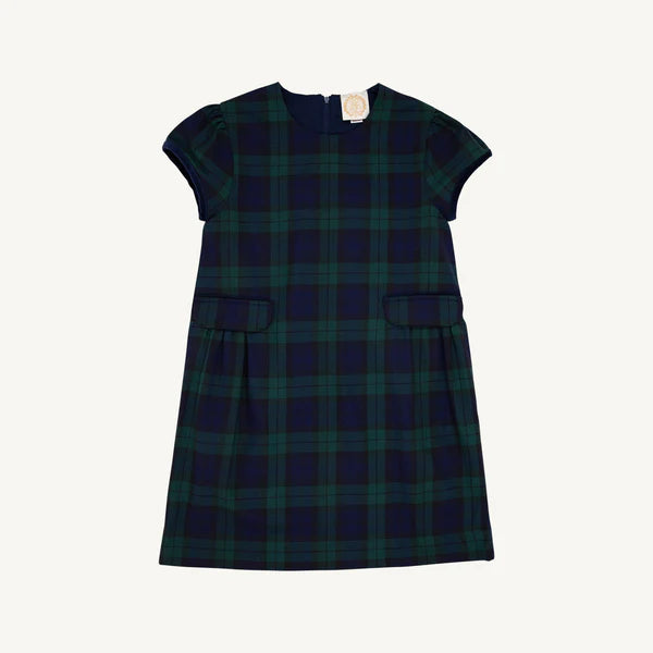Beaufort Bonnet Betts Bow Dress Berwick Black Watch with Nantucket Navy Velveteen Bows