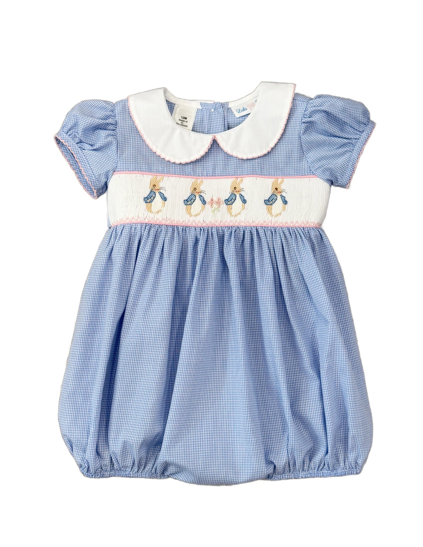 Lulu Bebe Rosie Peter Rabbit Smocked Waist Bubble