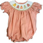 Lulu Bebe Emmie Pumpkin Smocked Bishop Bubble