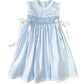 LuLu BeBe Gaby Light Blue Geometric Smocked Dress with Ribbons