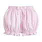 Little English Bow Bloomers--Light Pink Seersucker Gingham