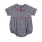 Beaufort Bonnet Bradford Bubble Navy Grove Gingham with Richmond Red