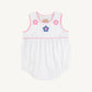 Beaufort Bonnet Brooksy Bubble--Worth Avenue White with Hamptons Hot Pink & Flower Embroidery