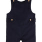 Little English Button Tab John John--Navy Corduroy