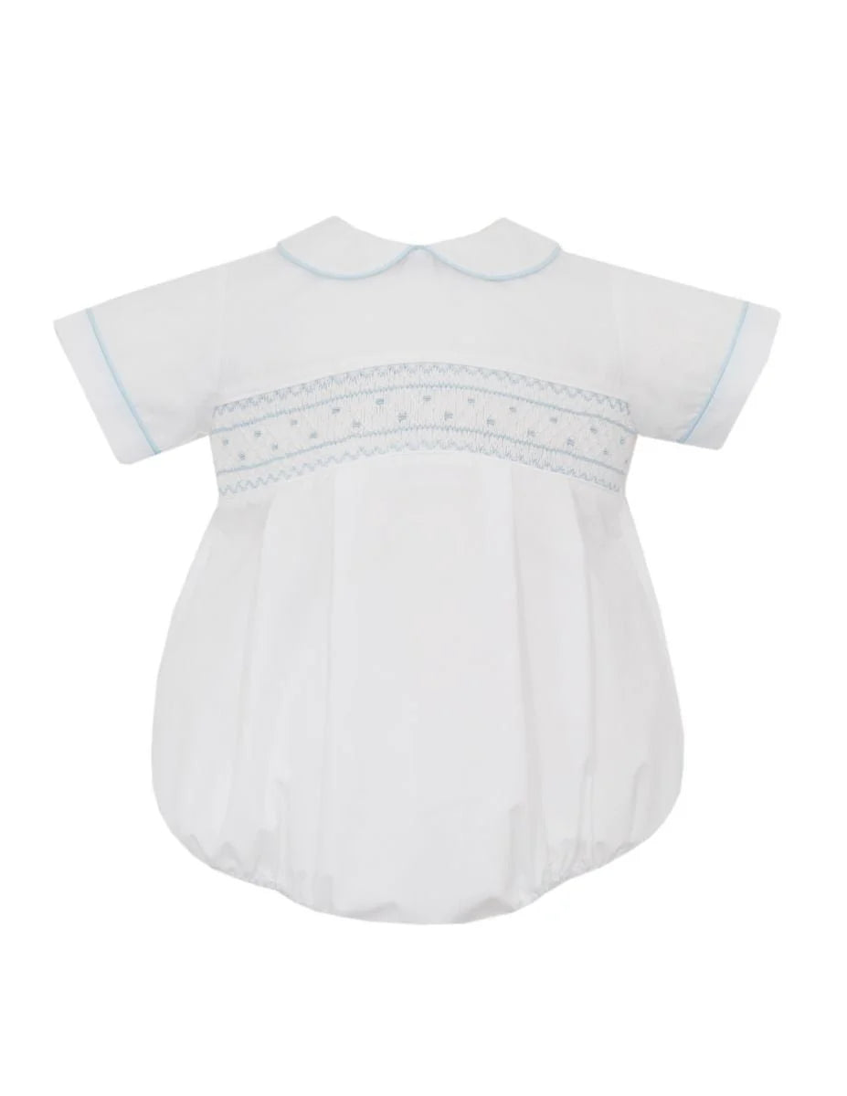 Petit Bebe Francesco White Poplin Boy's Bubble