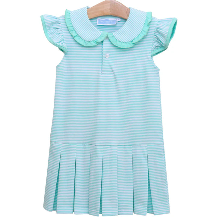 Trotter Street Camilla Dress--Mint Stripe