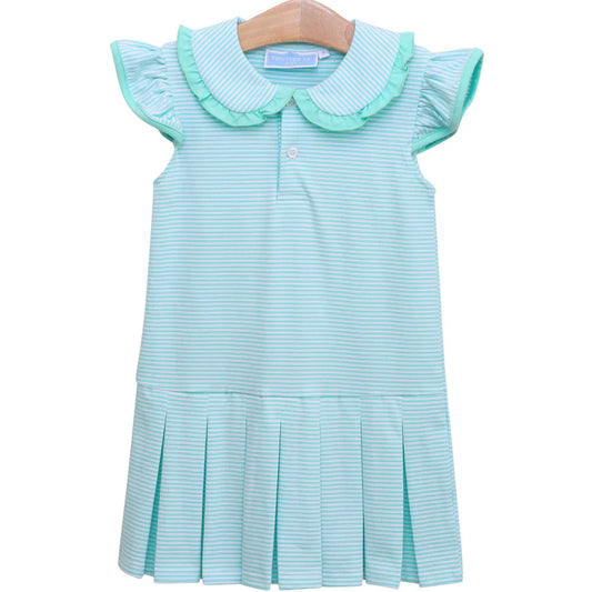 Trotter Street Camilla Dress--Mint Stripe