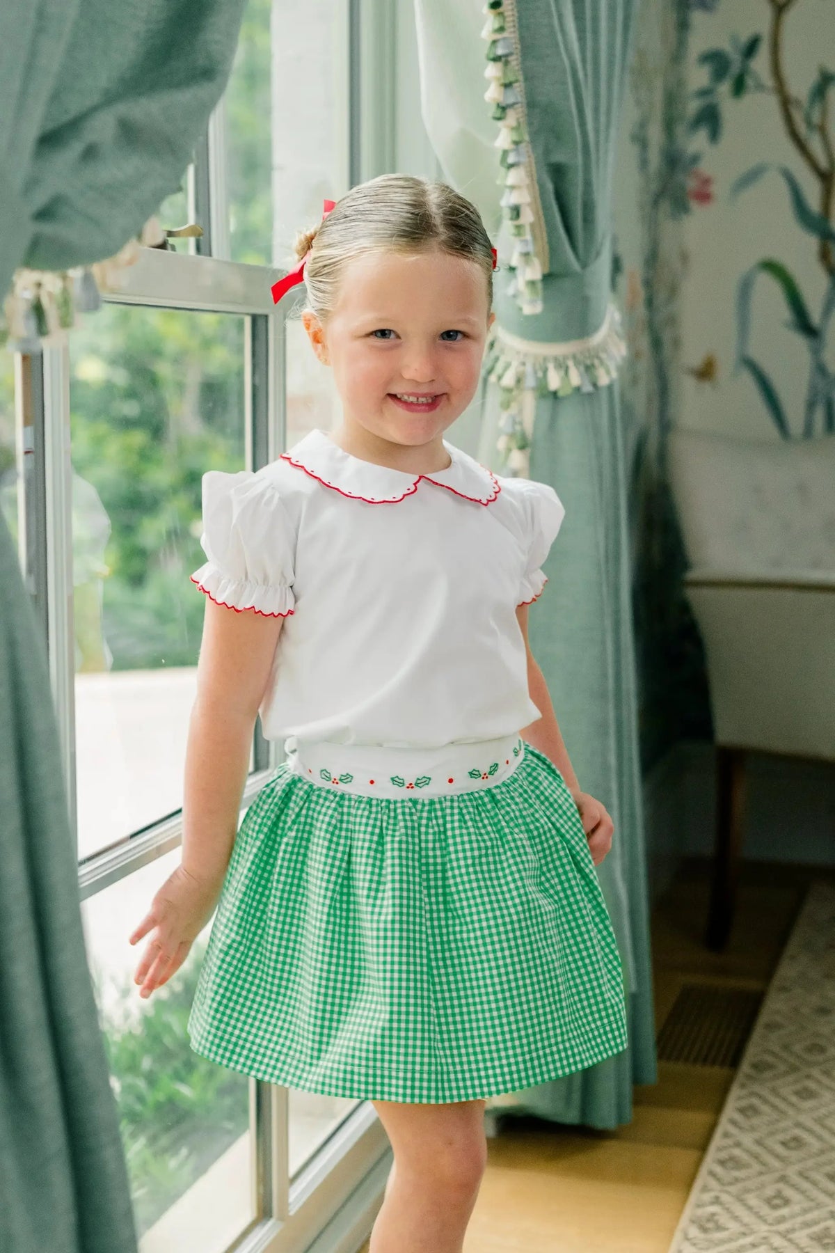 The Proper Peony Carol Christmas Girls Skirt