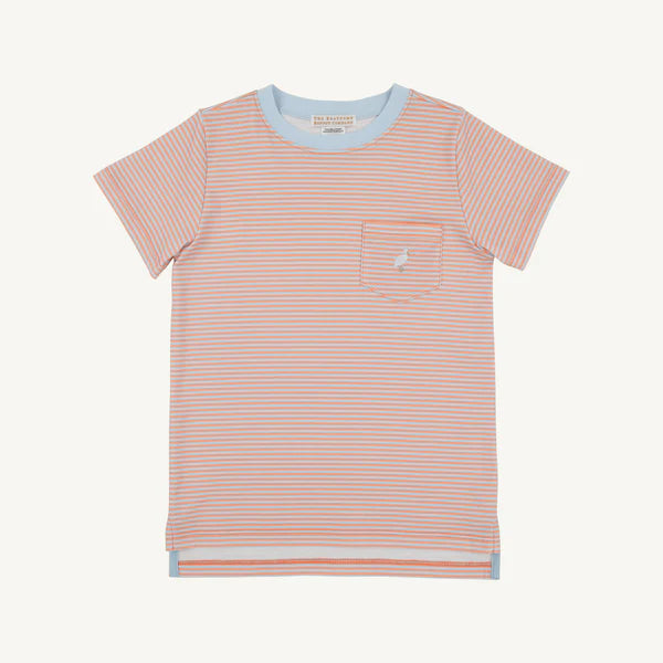 Beaufort Bonnet Carter Crewneck--Seashore Sherbet and Buckhead Blue Stripe