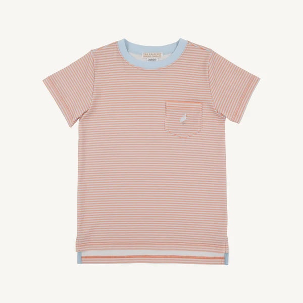 Beaufort Bonnet Carter Crewneck--Seashore Sherbet/ Buckhead Blue Stripe