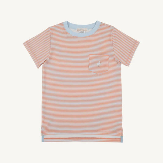 Beaufort Bonnet Carter Crewneck--Seashore Sherbet/ Buckhead Blue Stripe