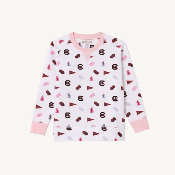 Beaufort Bonnet Cassidy Comfy Crewneck Girls--South Carolina Spirit/Pink