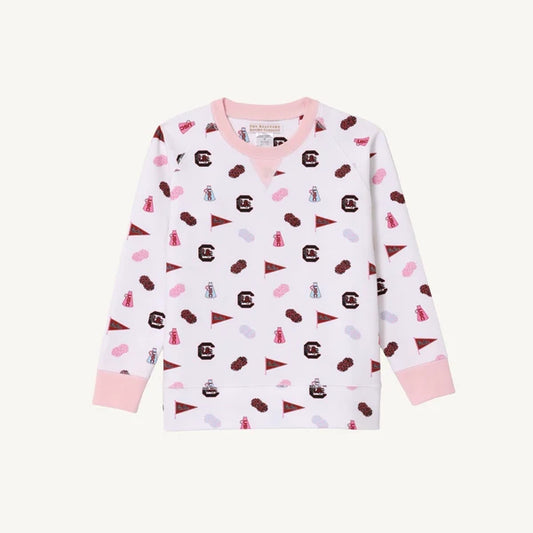 Beaufort Bonnet Cassidy Comfy Crewneck Girls--South Carolina Spirit/Pink