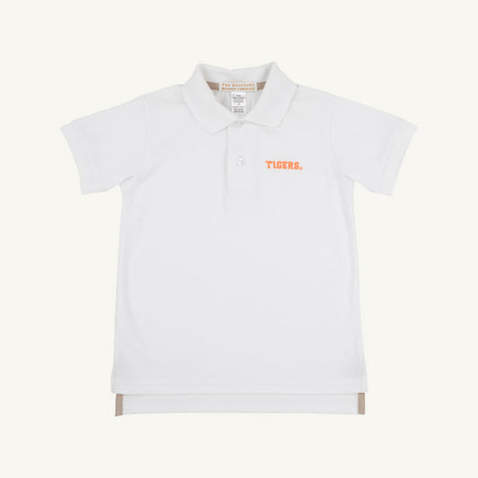 Beaufort Bonnet Clemson Prim and Proper Polo--Worth Avenue White