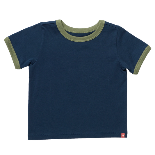 Coop by Pink Chicken adventure ringer t-shirt - navy