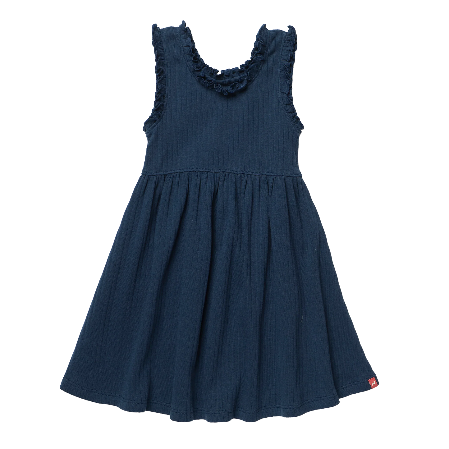 Coop by Pink Chicken joy ruffle rib dress - navy