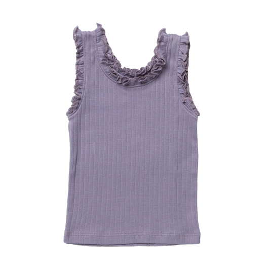 Coop by Pink Chicken joy ruffle rib tank - purple