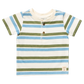 Coop by Pink Chicken scout henley - green and blue stripe