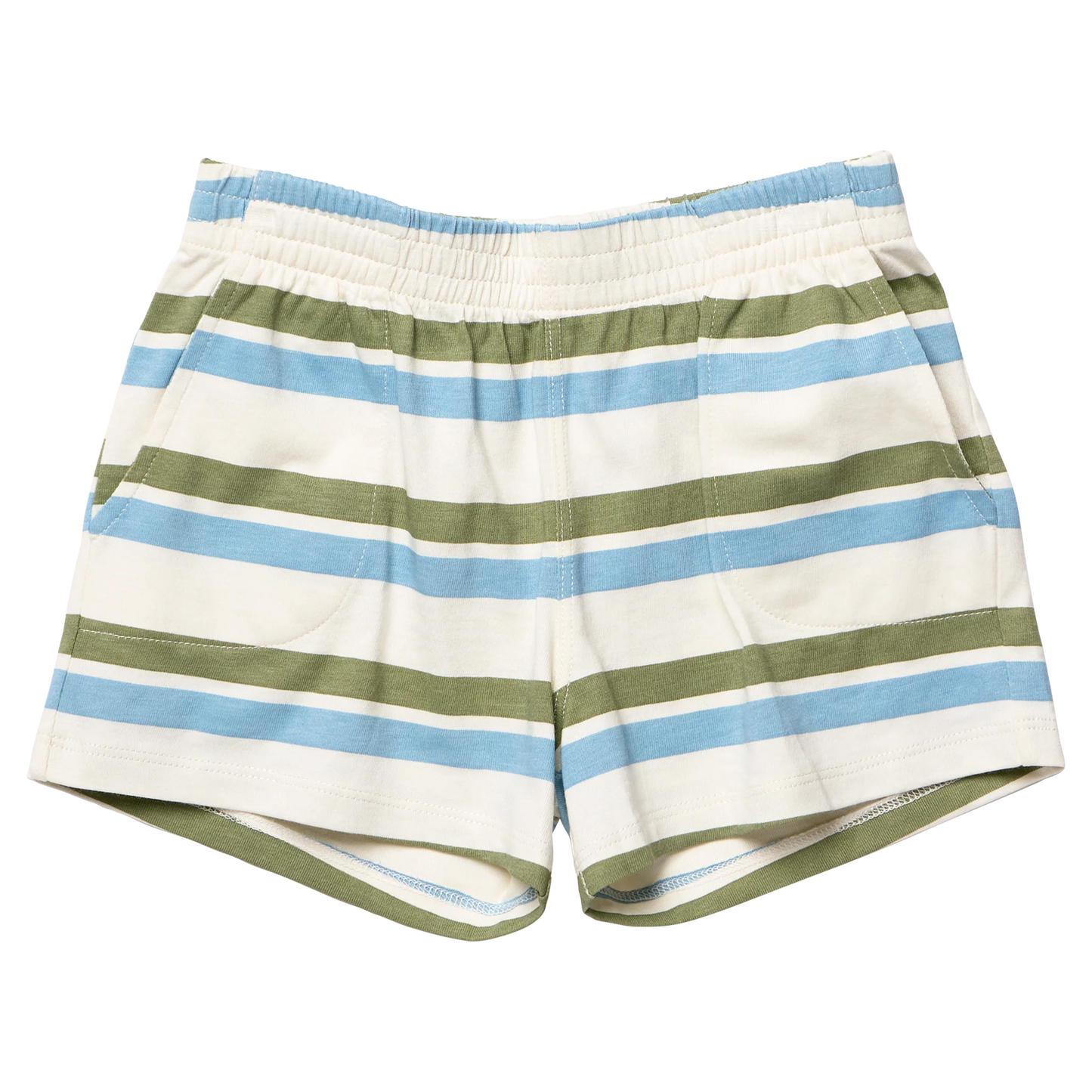 Coop by Pink Chicken sandbox short - green and blue stripe