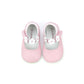 L'Amour Shoes Hope Soft Leather Flower Strap Crib Mary Jane (Infant)