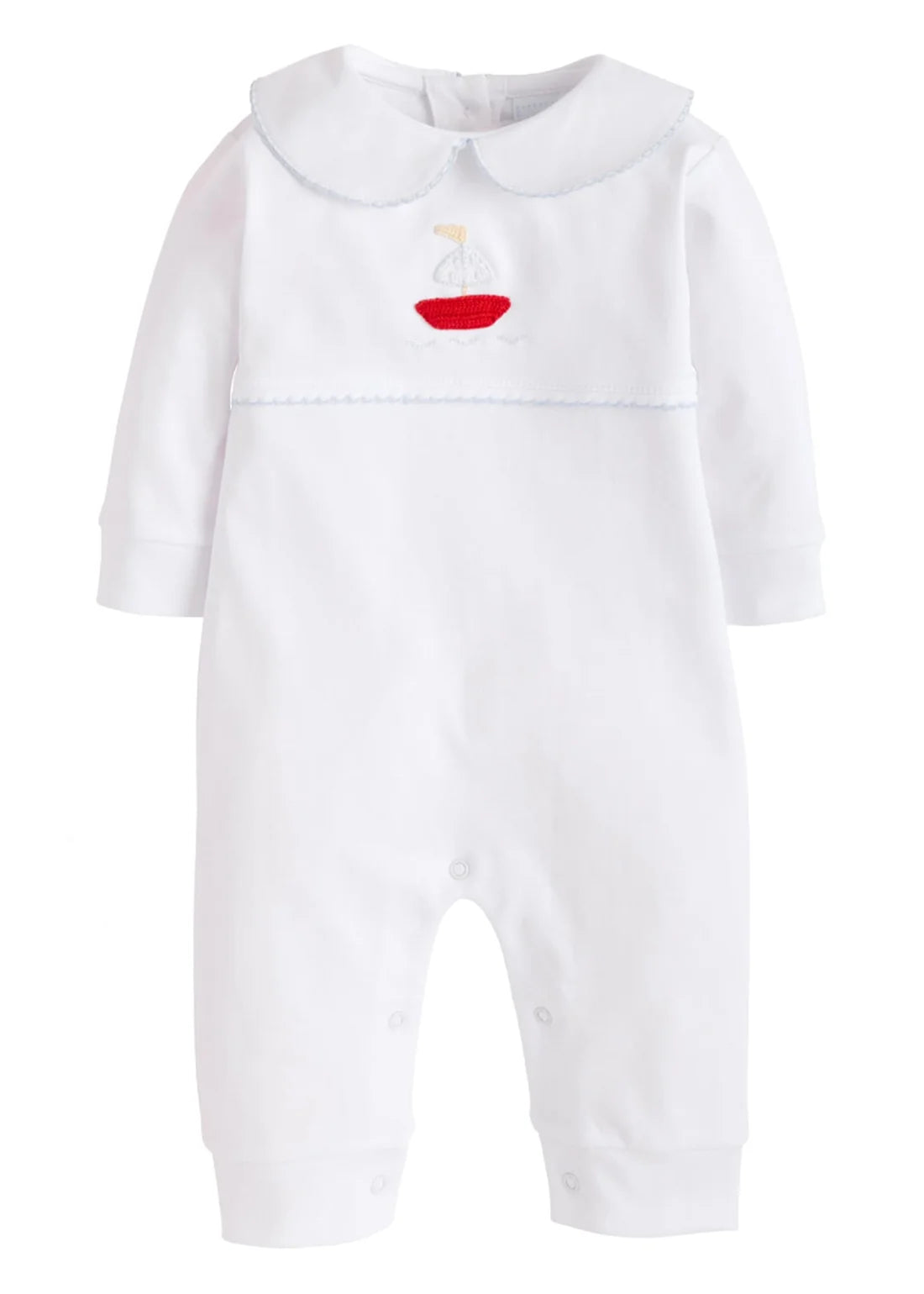 Little English Crochet Playsuit--Sailboat