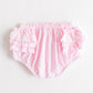 Terry Tots Diaper Cover--Pink Gingham Side Ruffles
