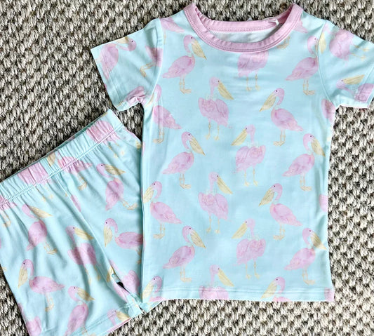 Sweet Bay Clothing Pelican Pajama Short Set--Pink