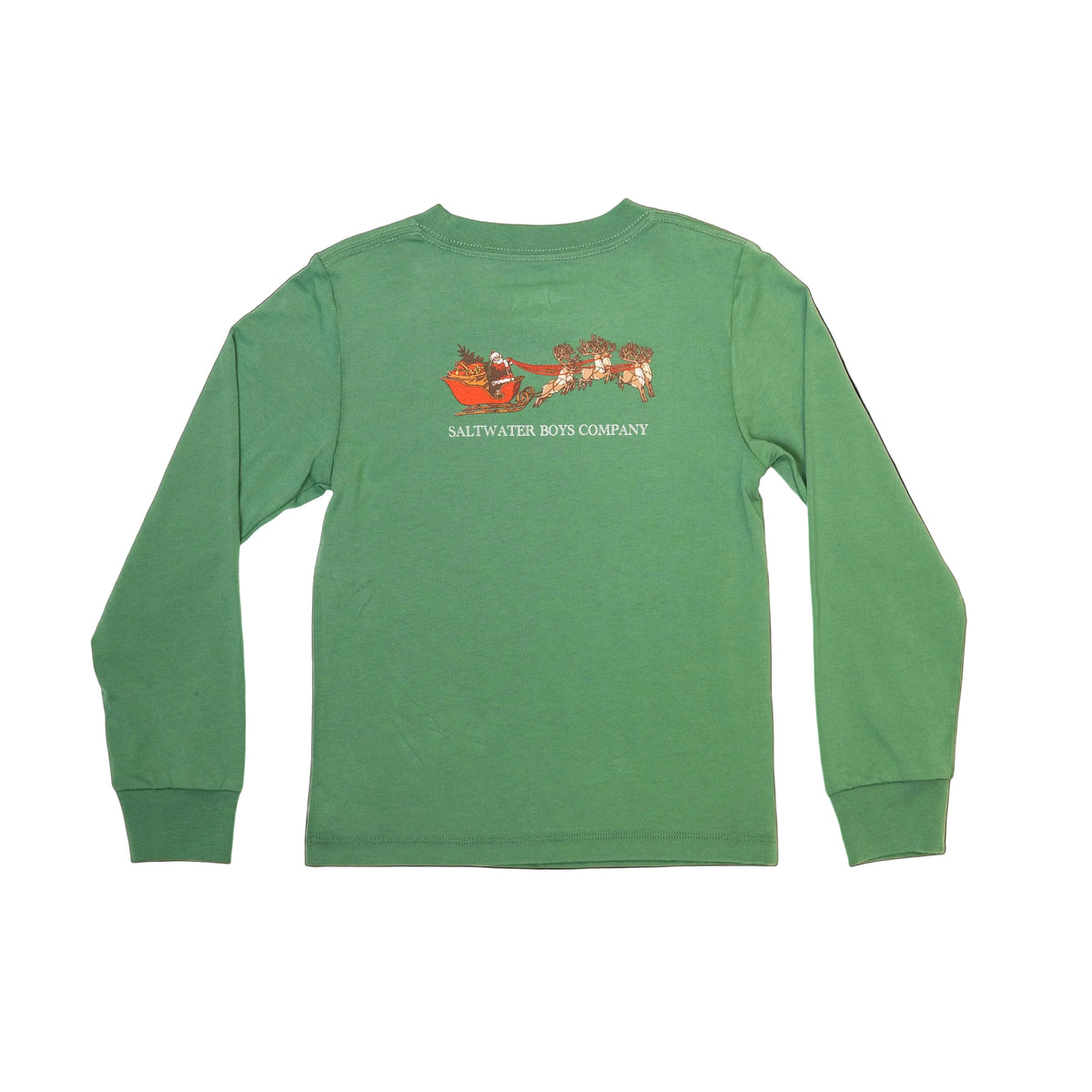Saltwater Boys Long Sleeve Graphic Tee--Christmas Sleigh