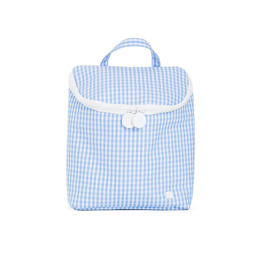 TRVL Design Take Away Insulated Lunch Bag Gingham Sky