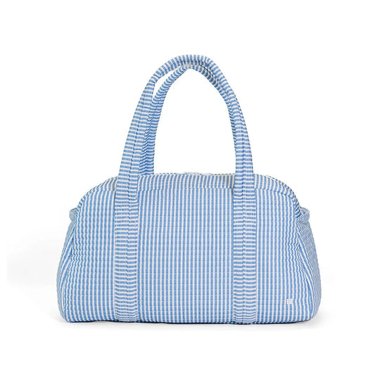 TRVL Design Quilted Grande Duffel--Pimlico Stripe Chambray