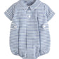 Little English Davant Bubble--Gray Blue Gingham