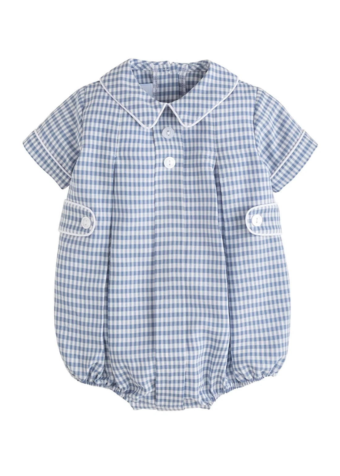 Little English Davant Bubble--Gray Blue Gingham