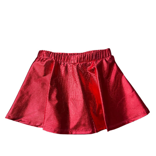LuLu BeBe Metallic Red Skort