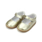 L'Amour Shoes Cara Scalloped Mary Jane--Gold