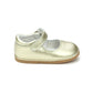 L'Amour Shoes Cara Scalloped Mary Jane--Gold
