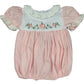 Lulu Bebe Pink Embroidered Pumpkin Bubble Ruffle Collar