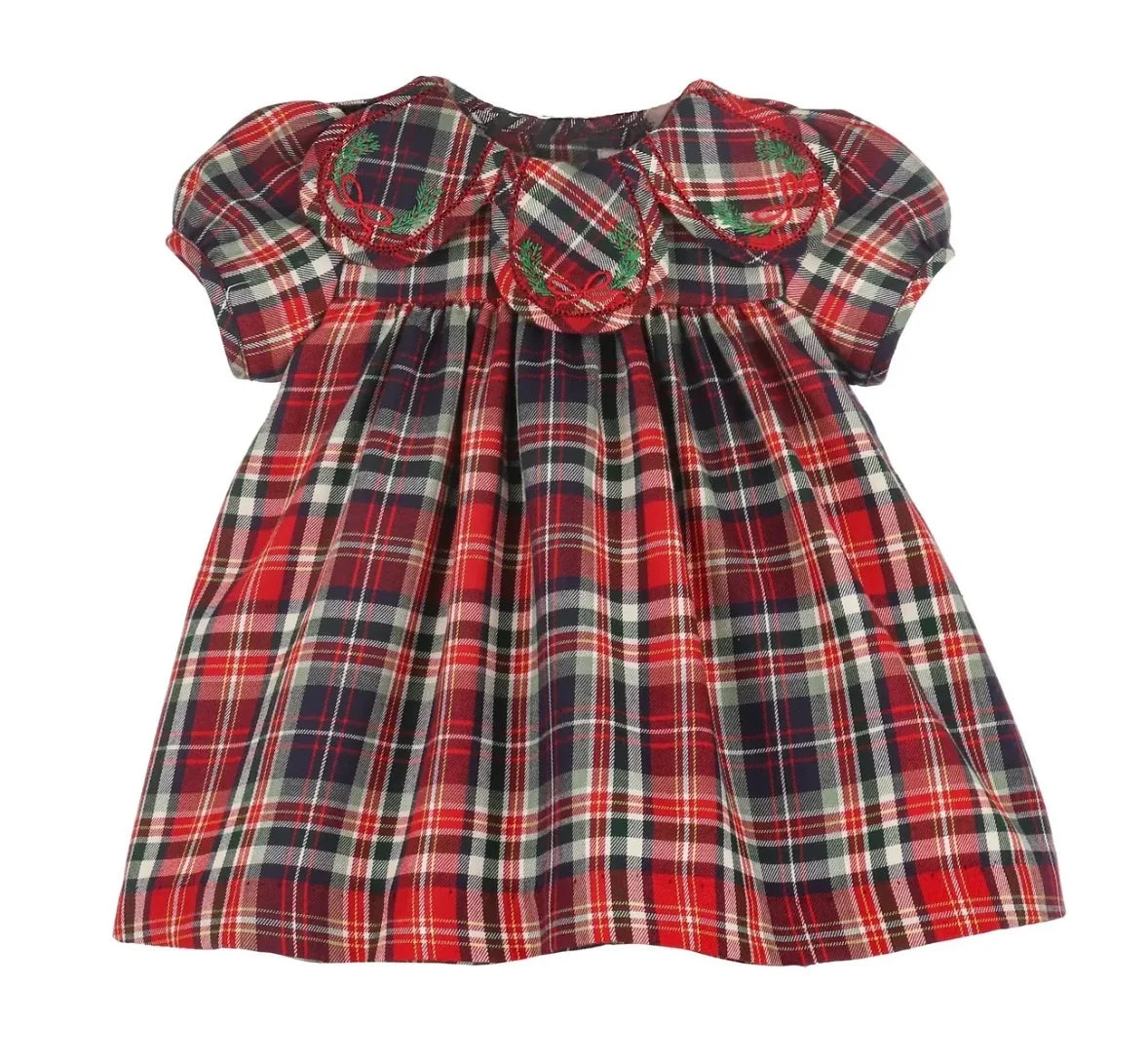 Sophie and Lucas Evergreen Tartan Petal Float, Red