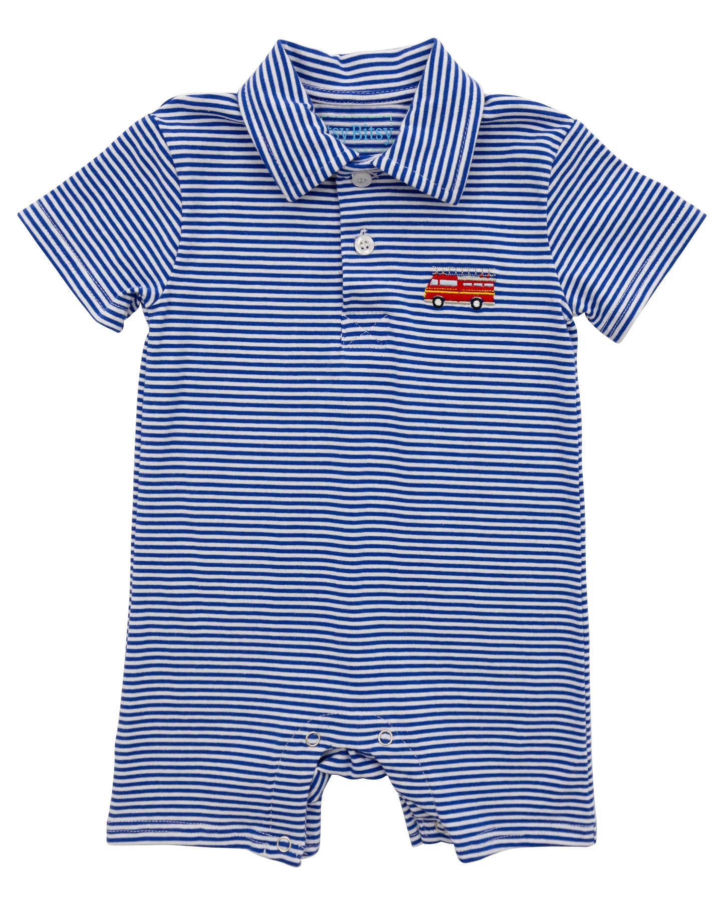 Itsy Bitsy Firetruck Polo Romper