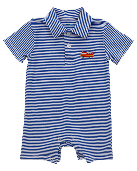 Itsy Bitsy Firetruck Polo Romper