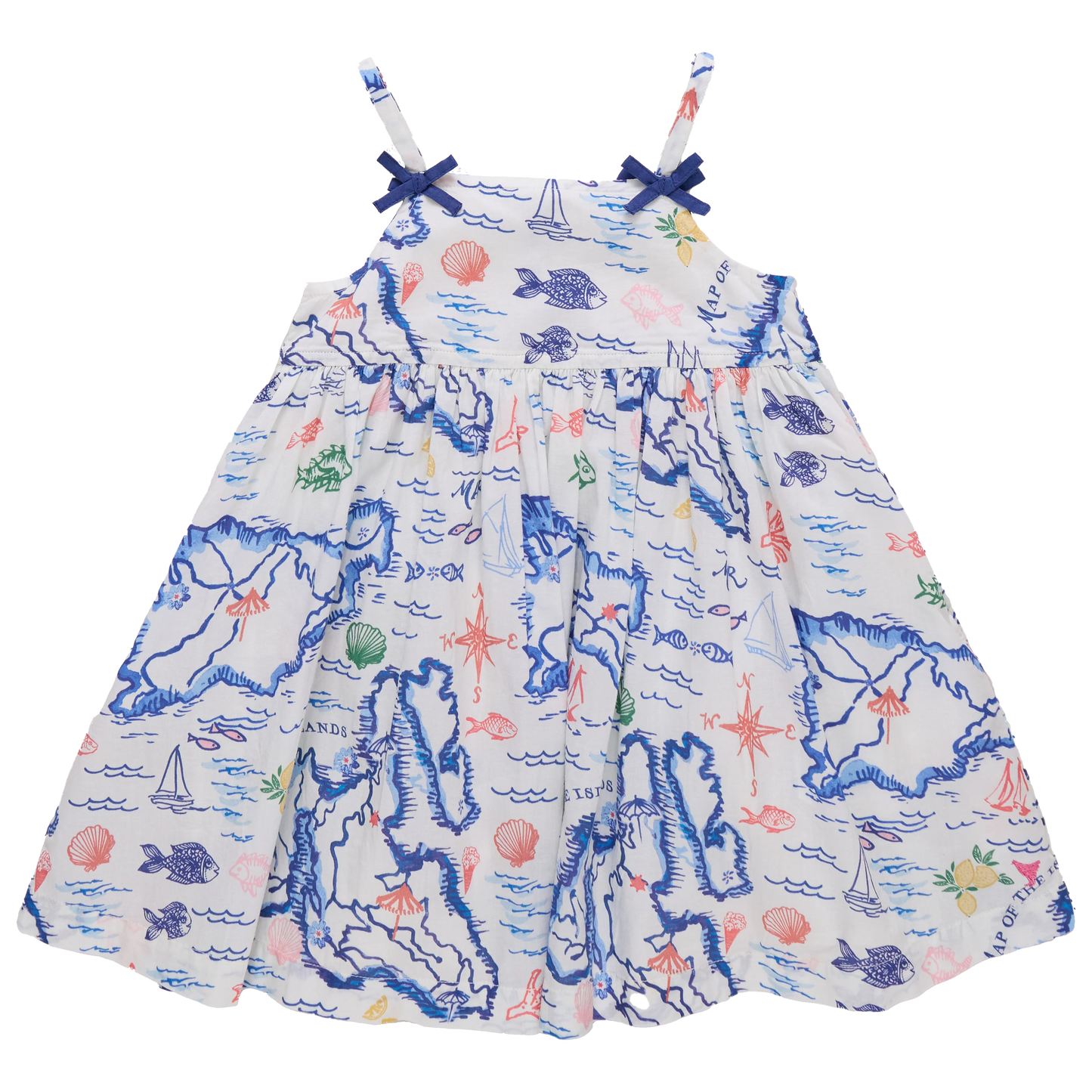 Pink Chicken Girls Tia Dress - Island Map