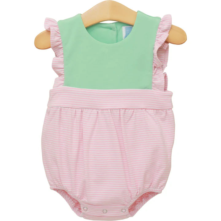 Trotter Street Frances Bubble--Light Pink Stripe/Mint