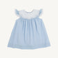 Beaufort Bonnet Franny Frock--Sarasota Sky Dallas Dot/Worth Ave White