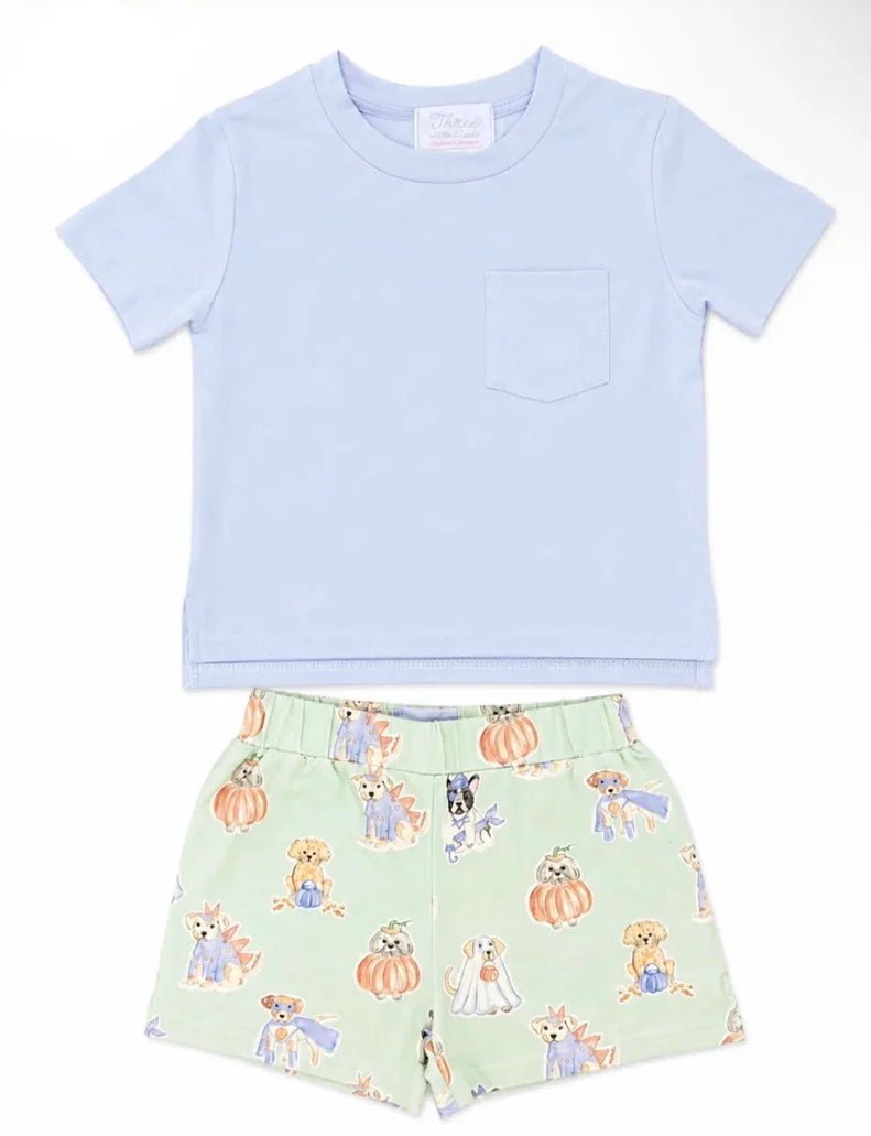 Three Little Ducks Covington Crewneck with Stafford Shorts--Trick or Treaters