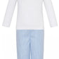 Petit Bebe Mallard Duck Boy's White Long Sleeve T-Shirt and Pant Set