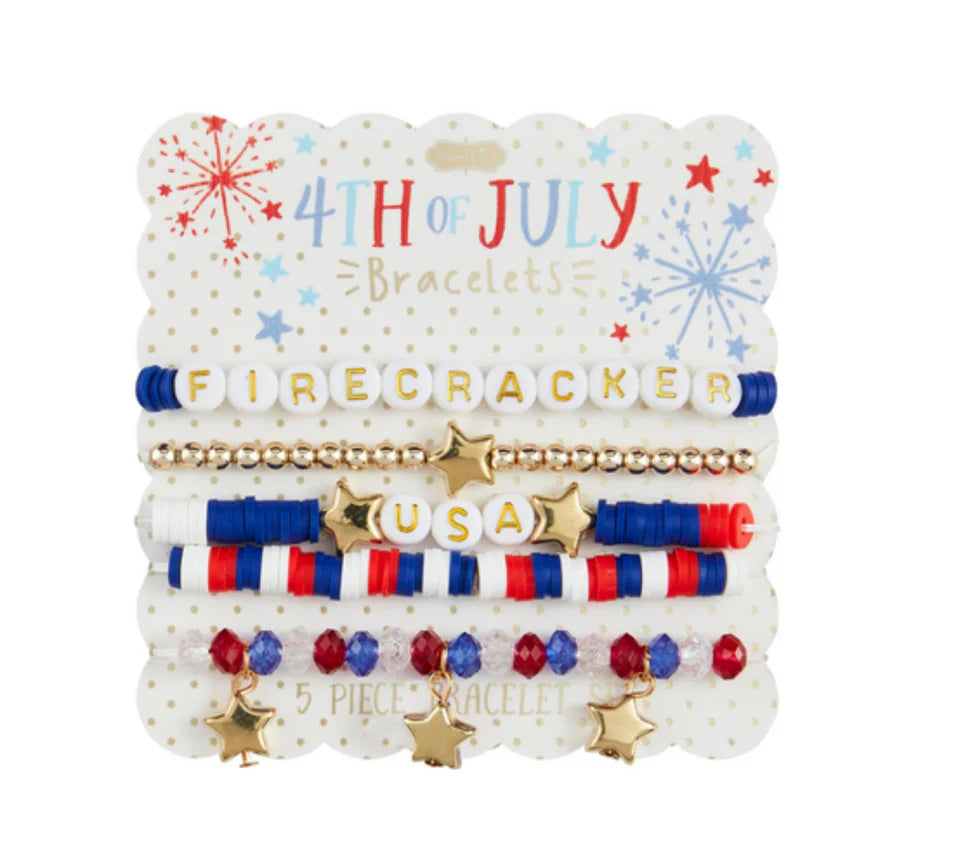 Mud Pie Firecracker Fourth Of July Bracelets