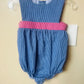 Baby Blessings Navy Gingham Theo Bubble